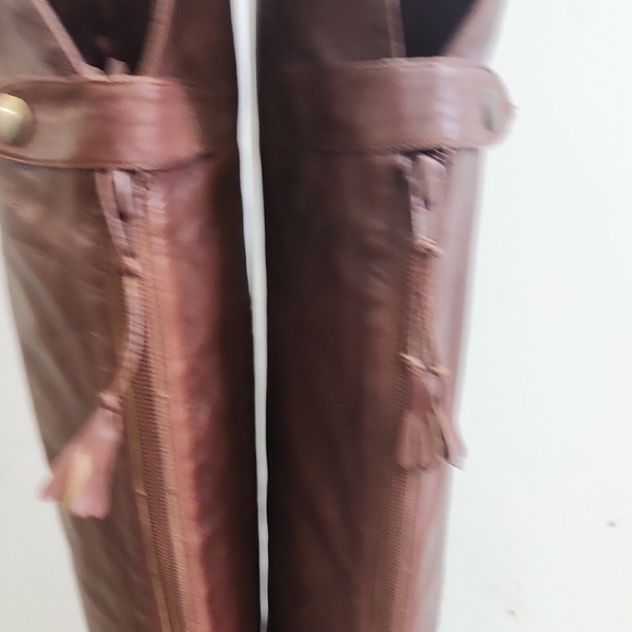 Everybody by BZ Moda Vintage Leather over the knee Boots womens EU 38.5 - Picture 6 of 7